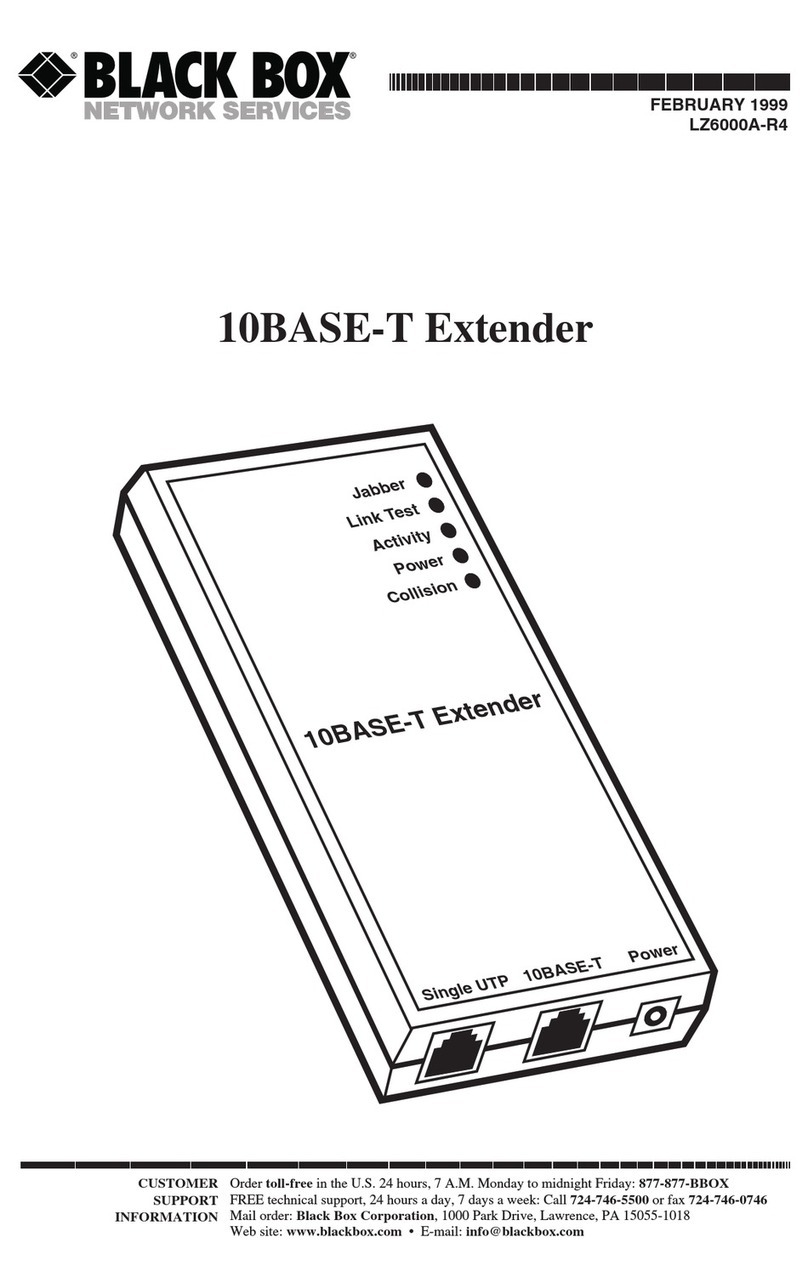 Black Box 10BASE-T MiniHub manual