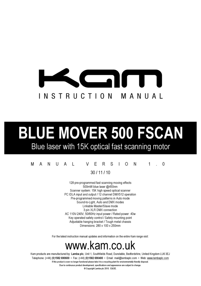 KAM BLUE MOVER 500 FSCAN instruction manual