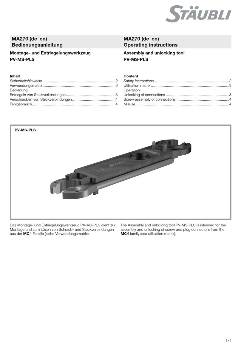 Staubli MA270 User manual