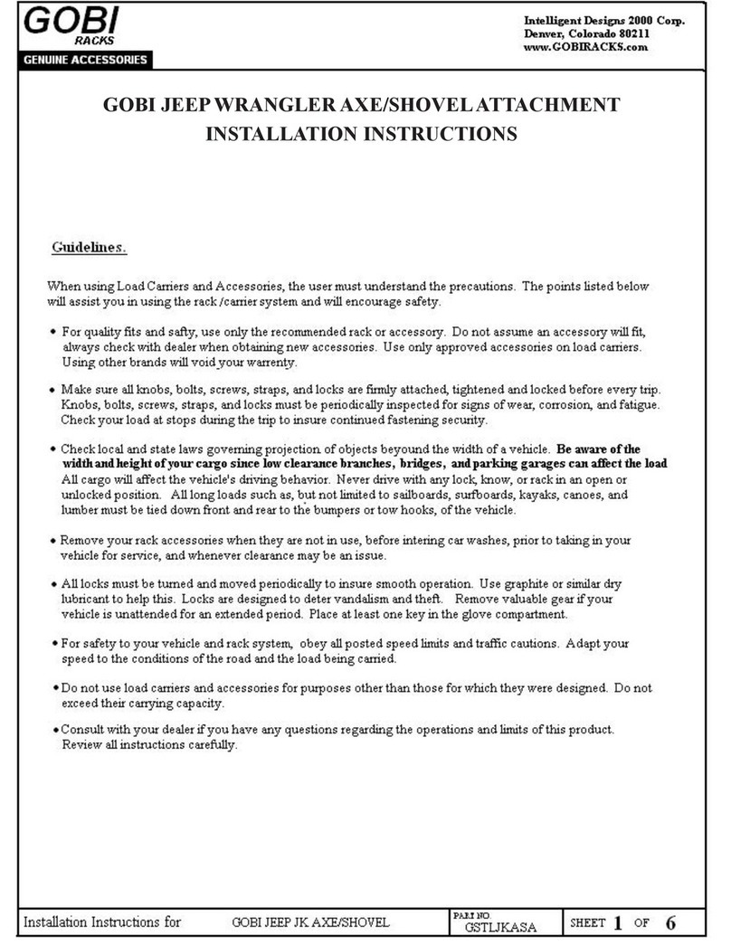 GOBI Racks GJWAXSH installation instructions GOBI Racks GJWAXSH installation instructions