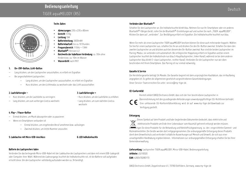 Tiger aquaMELODY user manual
