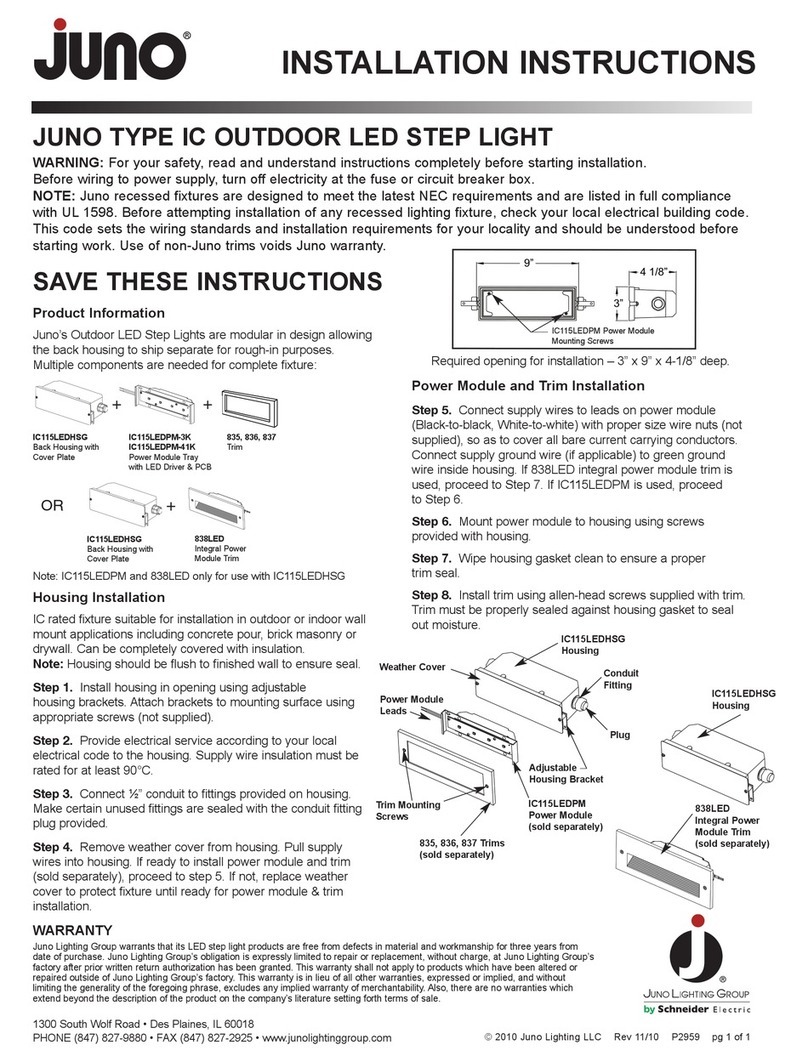 JUNO IC Series installation instructions