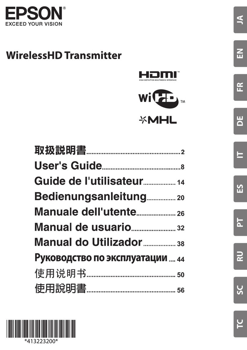 Epson WirelessHD transmitter User manual