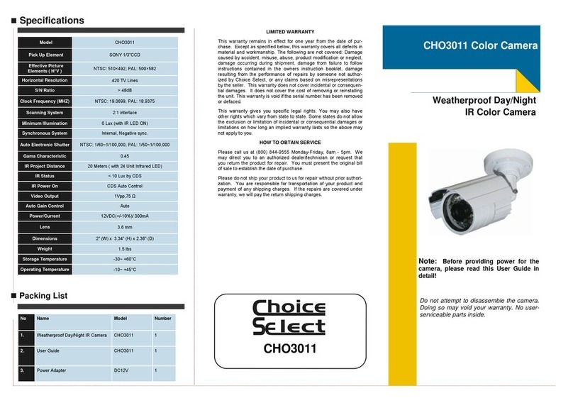 Choice Select CHO3011 manual