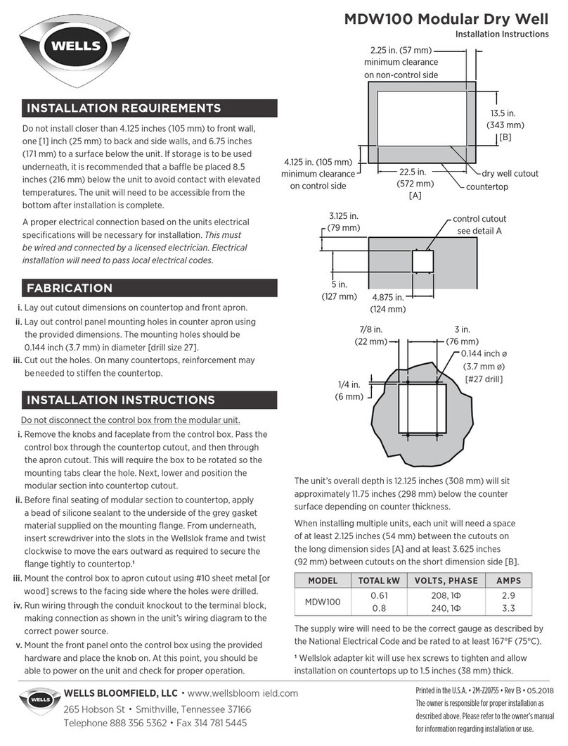 Wells MDW100 User manual