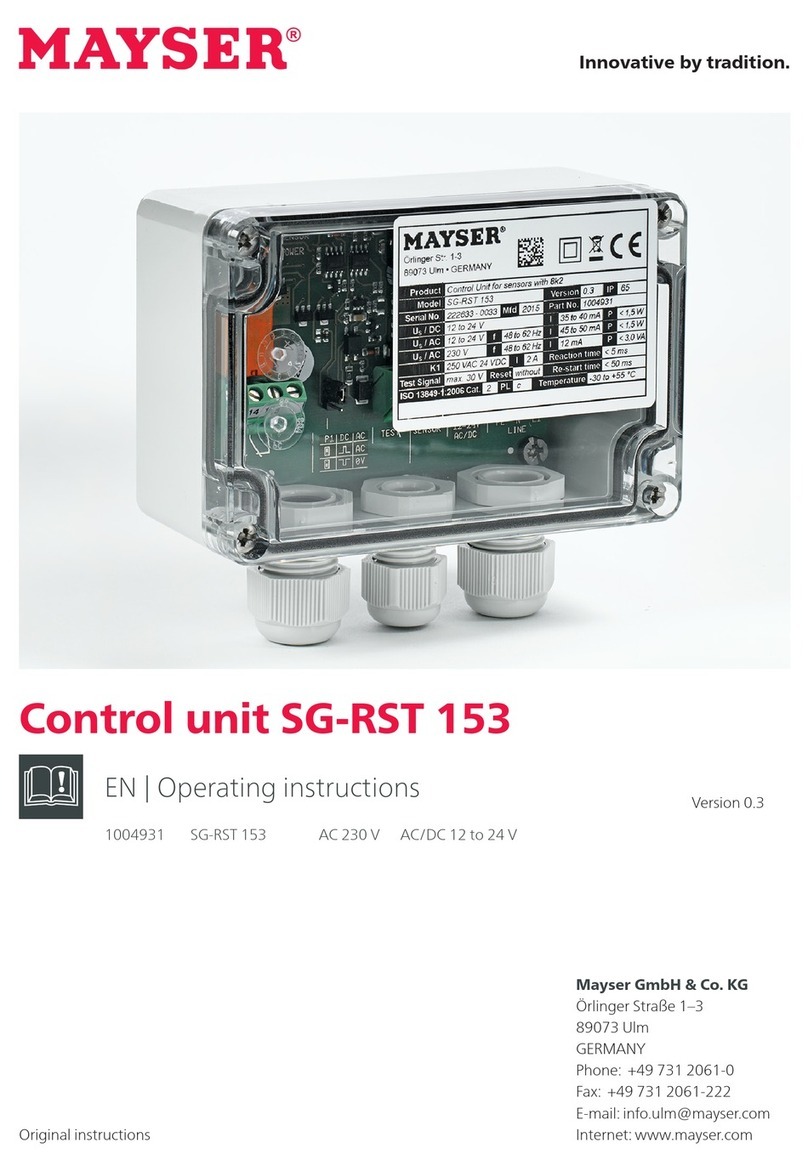 MAYSER SG-RST 153 operating manual MAYSER SG-RST 153 operating manual