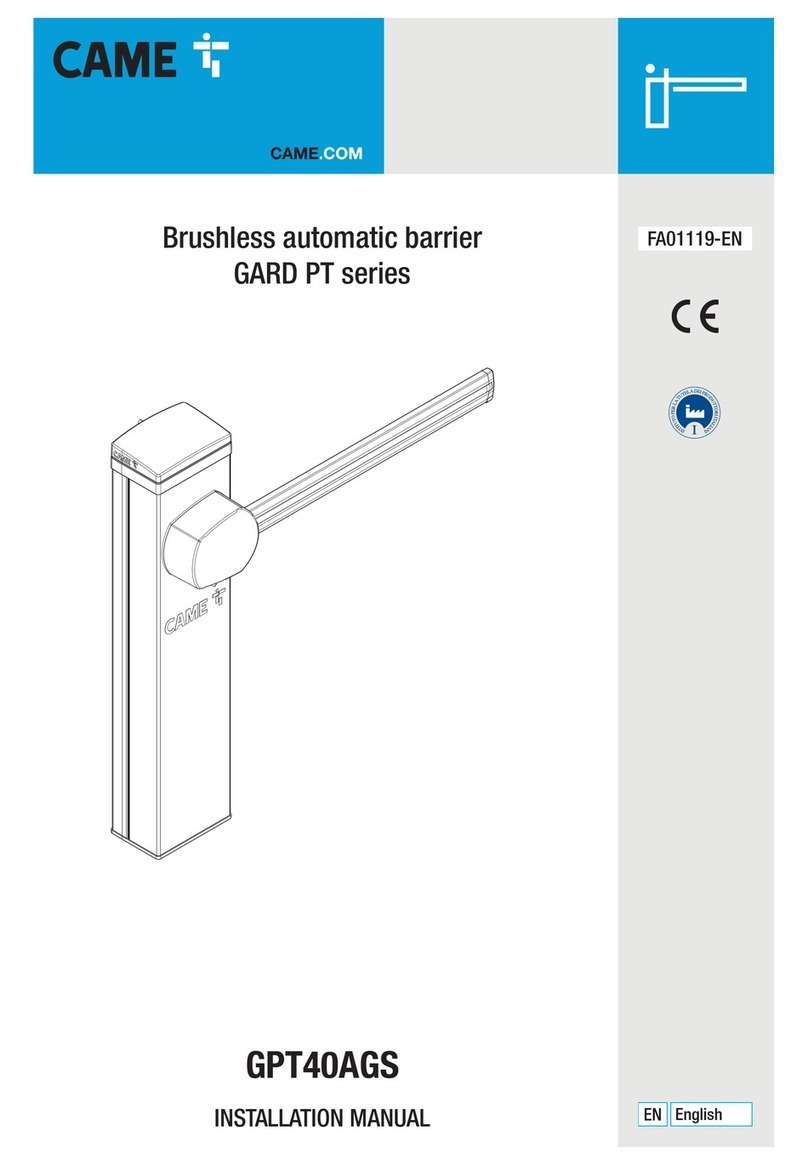 CAME GARD PT Series User manual