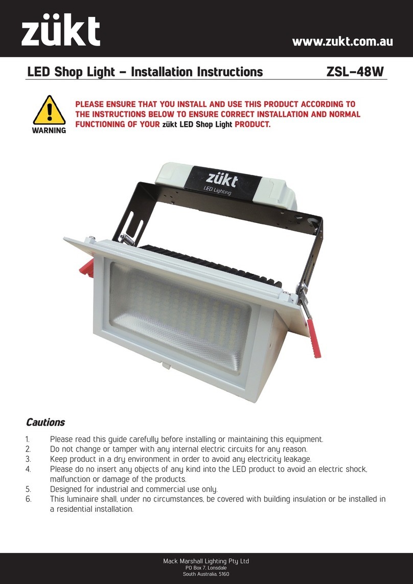 Zukt ZSL-48W installation instructions