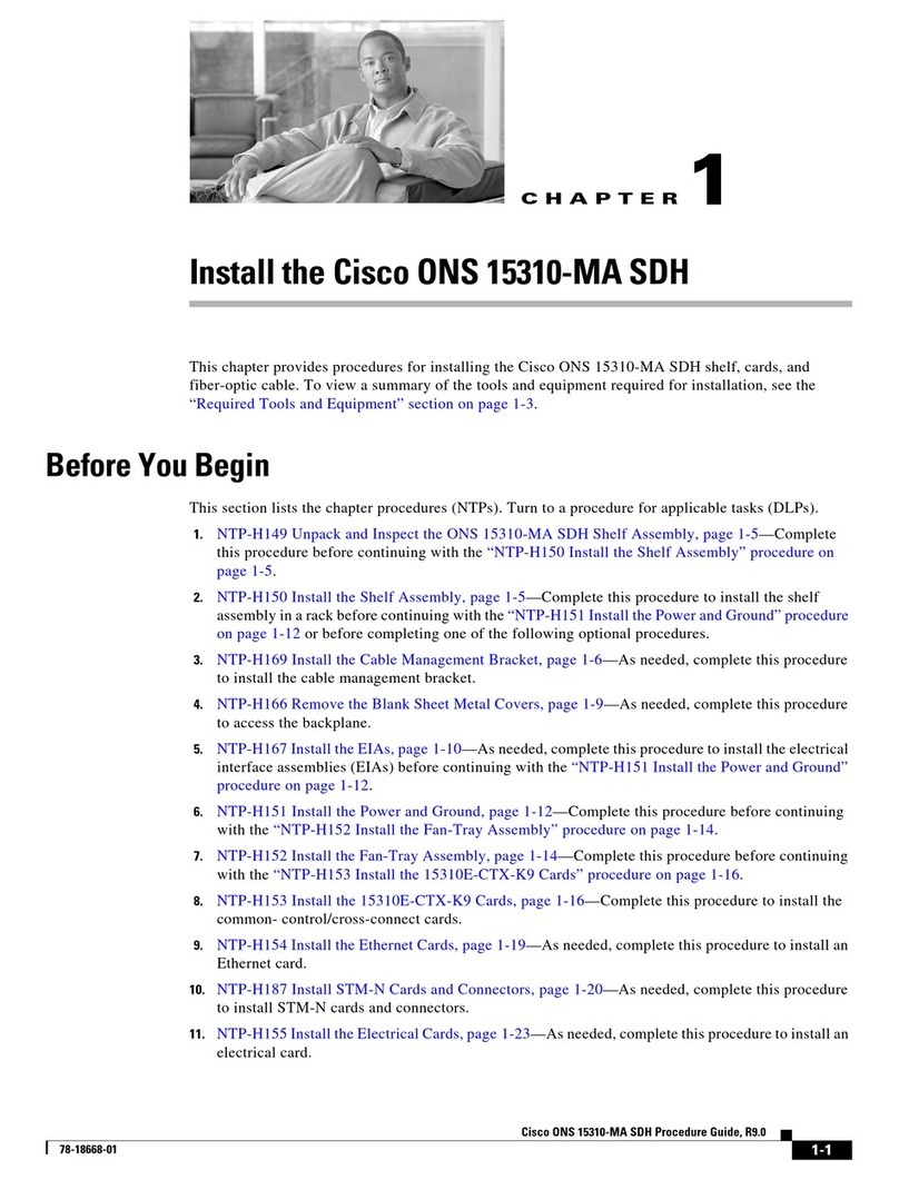 Cisco ONS 15310-MA SDH Manual Cisco ONS 15310-MA SDH Manual