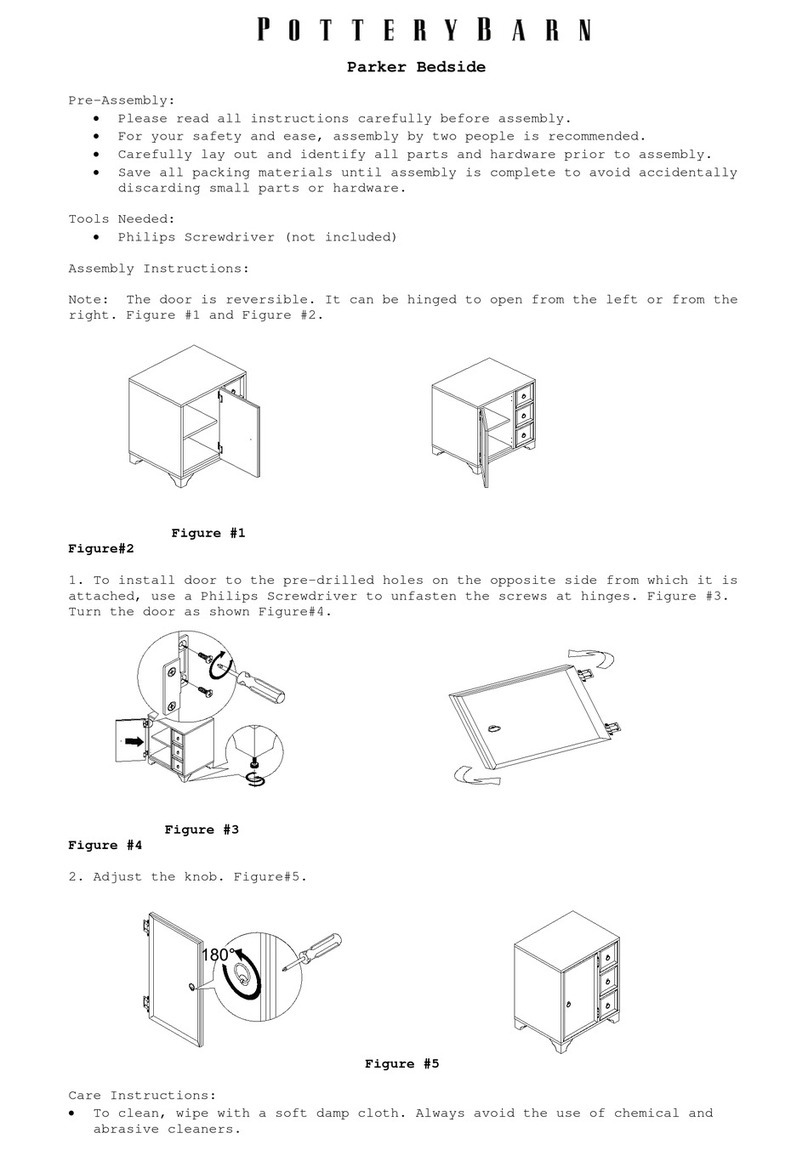 PotteryBarn Parker Bedside User manual