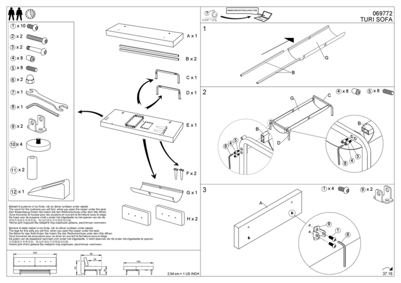 Innovation Living TURI SOFA Assembly instuctions
