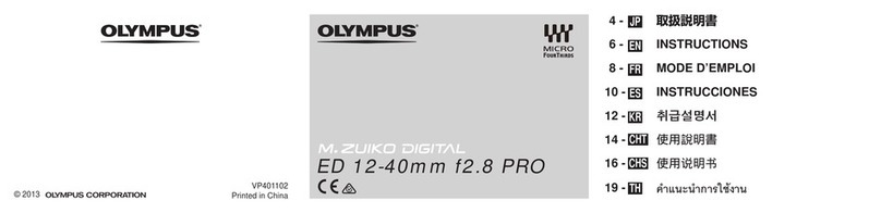 Olympus M. Zuiko Digital ED 12-40mm f2.8 PRO instructions