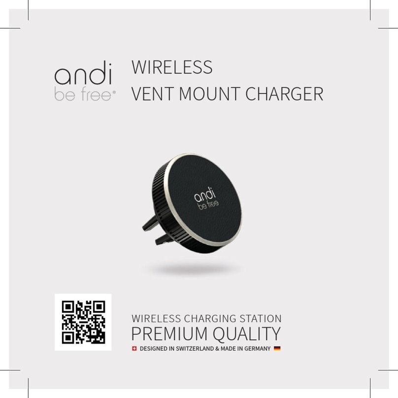 andi be free WIRELESS VENT MOUNT CHARGER manual