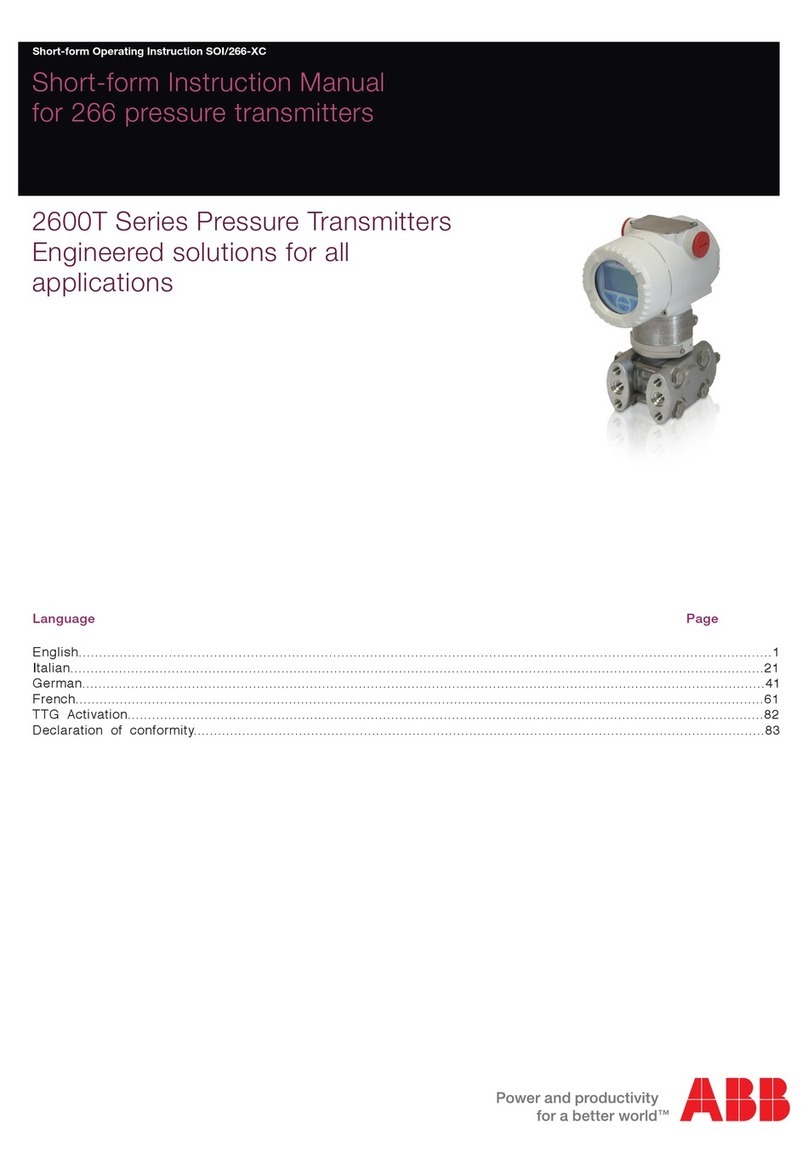 ABB 266D Series Short form instruction manual