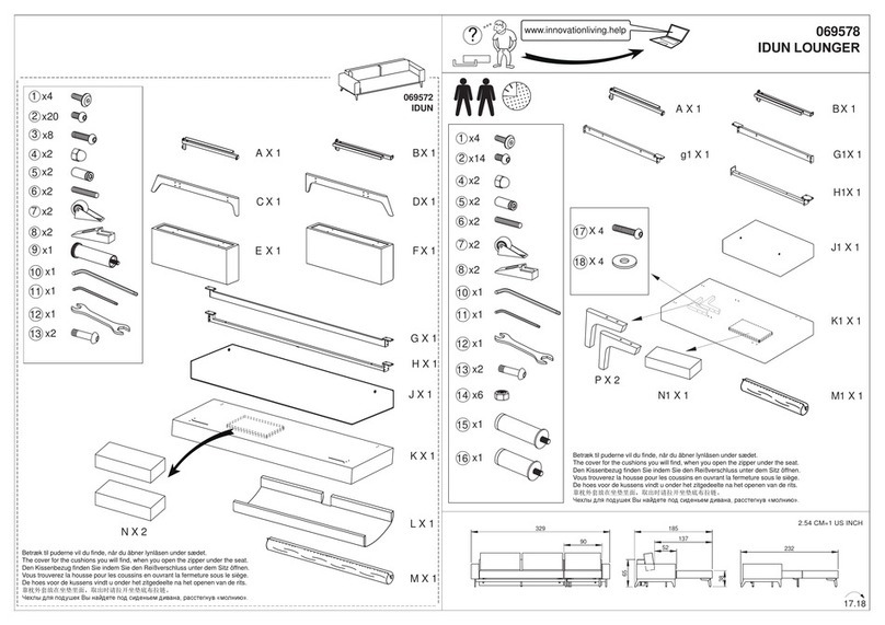 Innovation Living IDUN LOUNGER Assembly instuctions Innovation Living IDUN LOUNGER Assembly instuctions