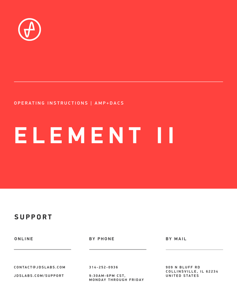 JDS Labs ELEMENT II operating instructions
