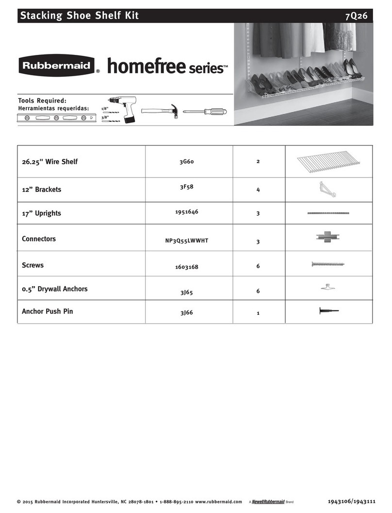 Rubbermaid homefree Series User manual Rubbermaid homefree Series User manual