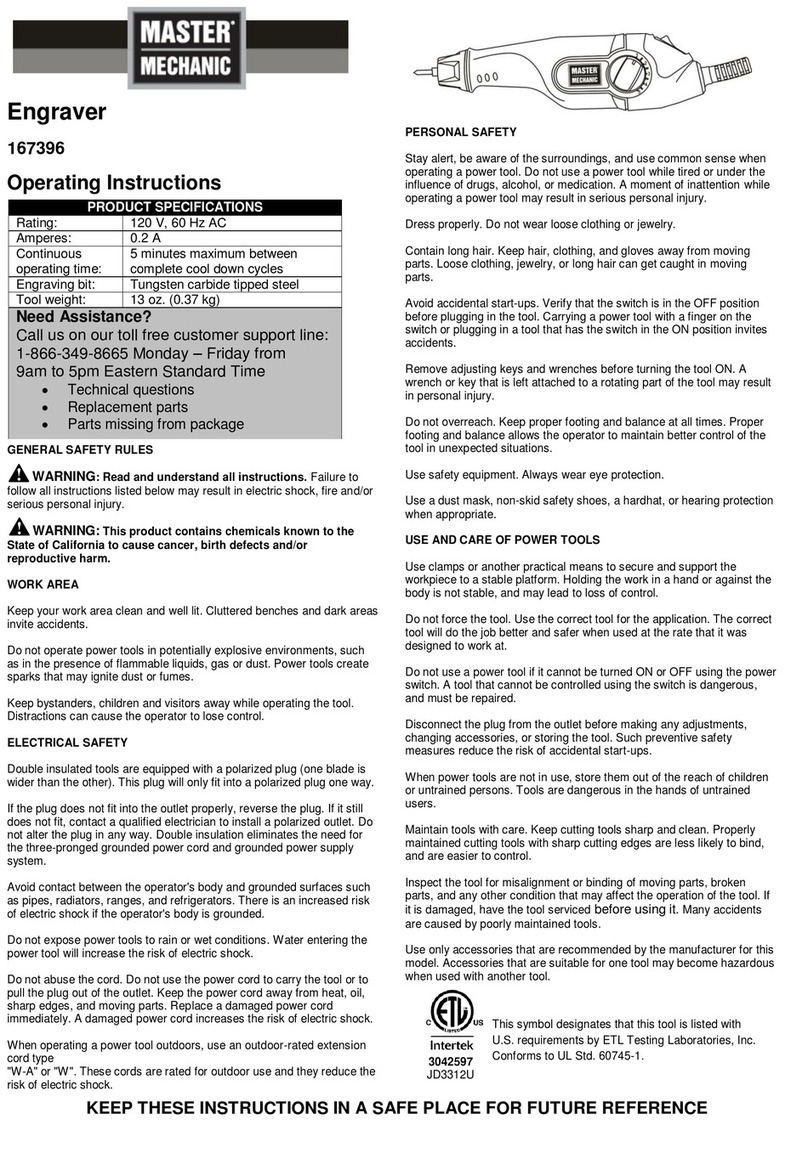 master mechanic 167396 operating instructions