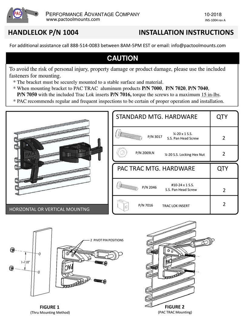 PAC Handlelok 1004 installation instructions