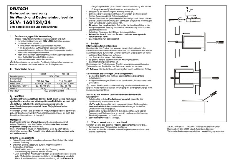 SLV 160124 instruction manual