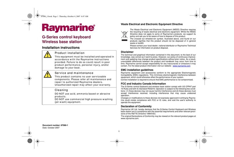 Raymarine G-Series system installation instructions