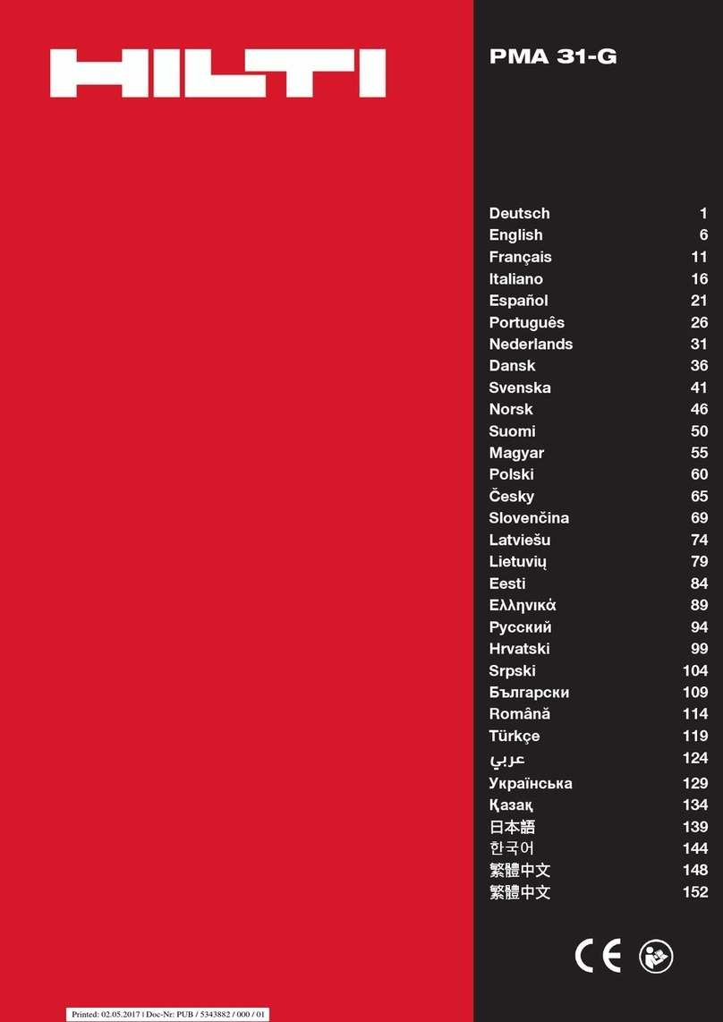 Hilti PMA 31-G User manual