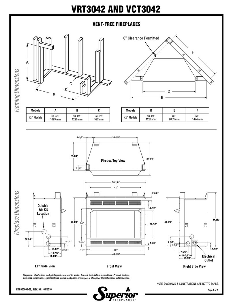 Superior Fireplaces VRT3042 User manual