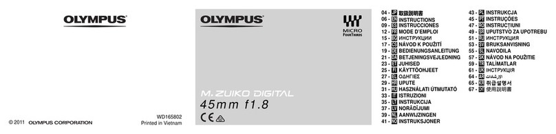 Olympus M.ZUIKO DIGITAL 45mm f1.8 User manual