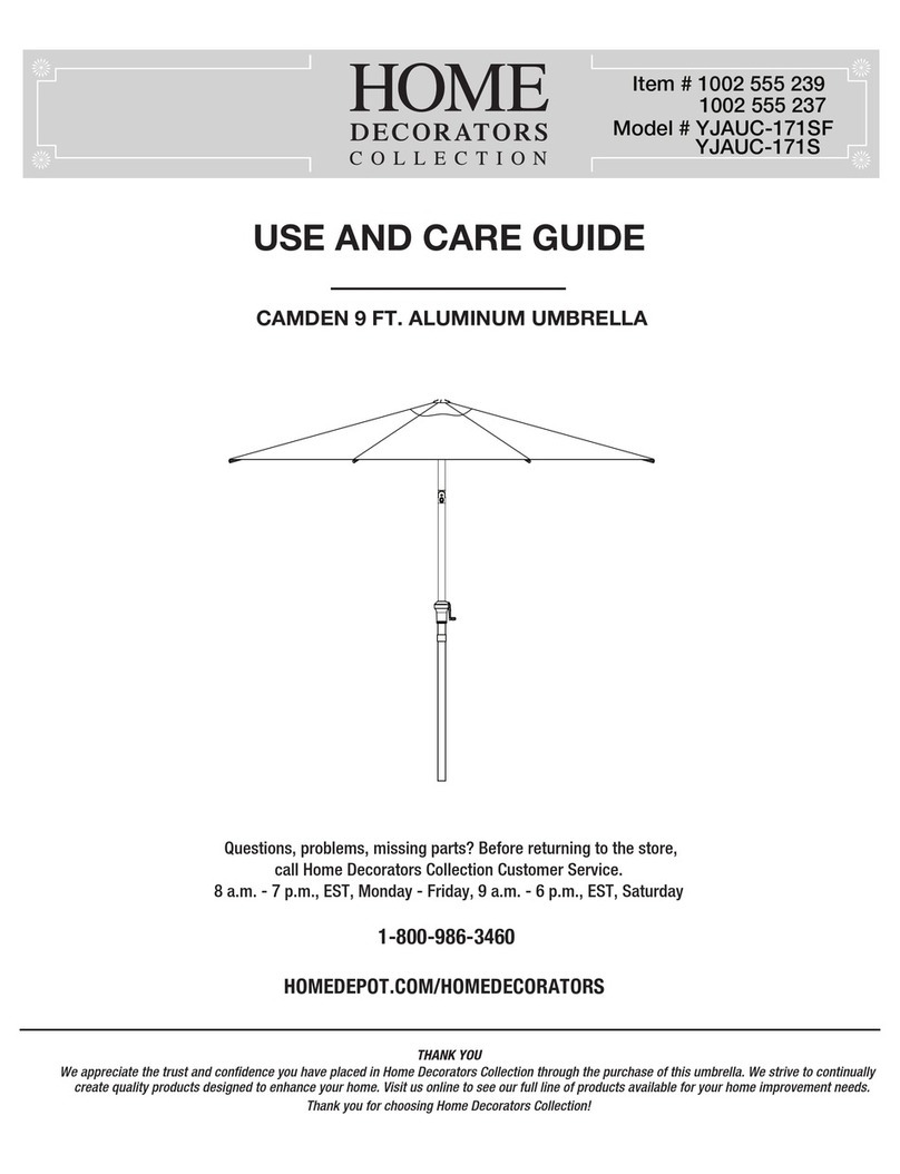 Home Decorators Collection YJAUC-171S Use and care guide
