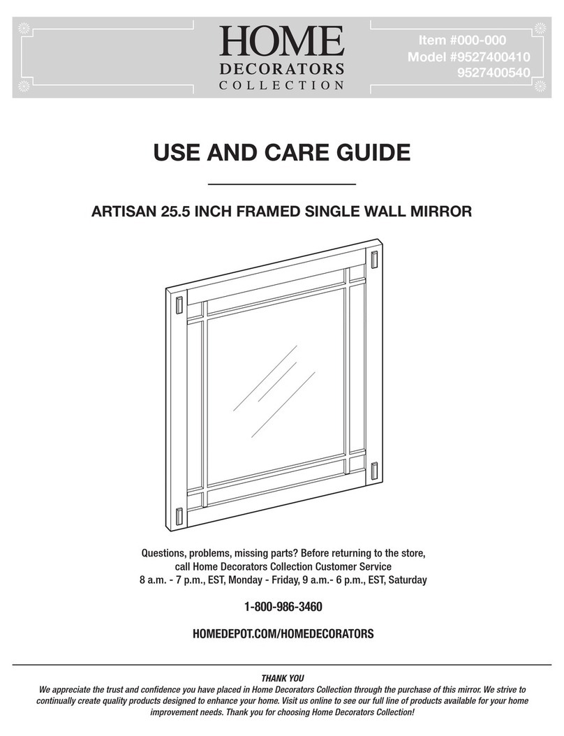 Home Decorators Collection 9527400410 Use and care guide Home Decorators Collection 9527400410 Use and care guide