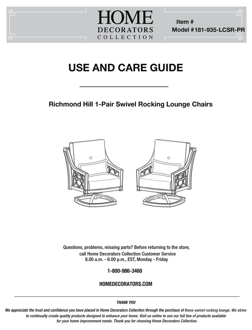 Home Decorators Collection 181-935-LCSR-PR Use and care guide