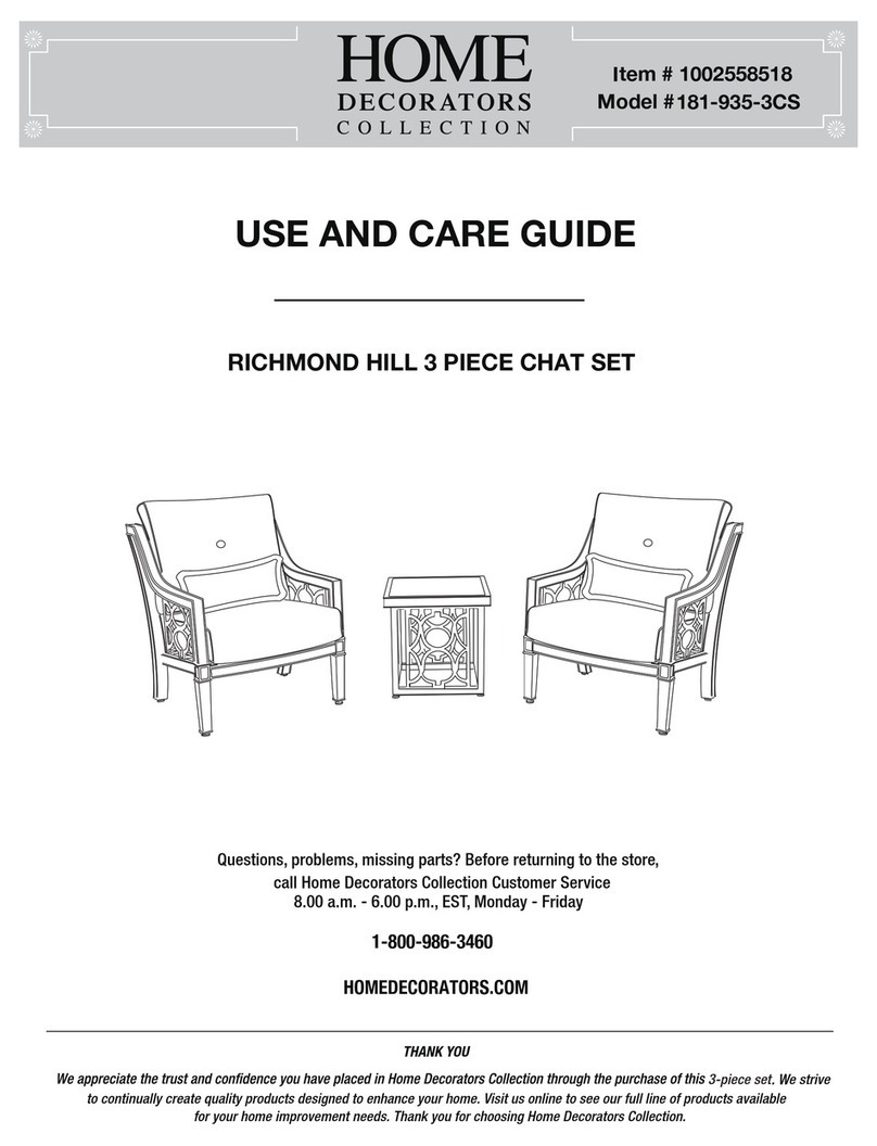 Home Decorators 181-935-3CS Use and care guide