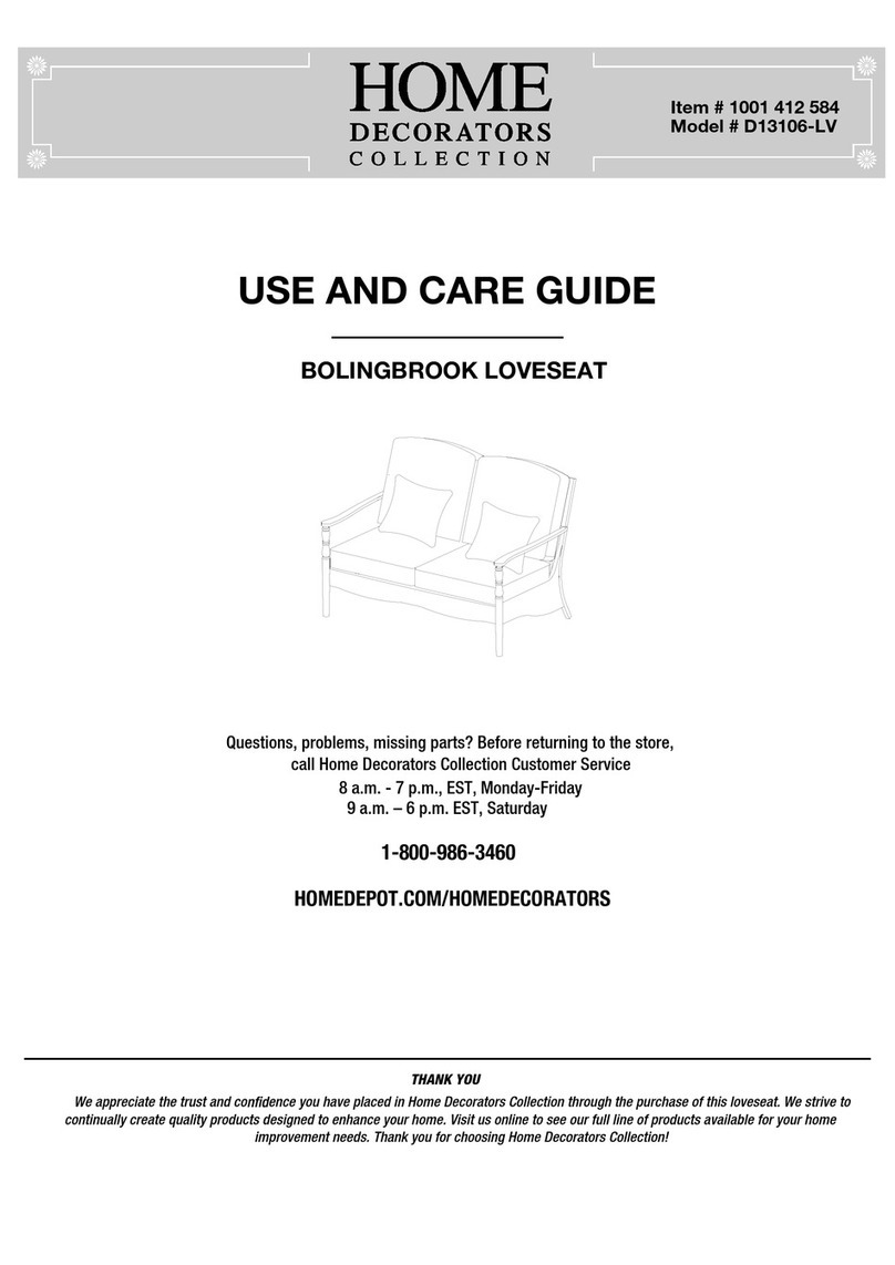 Home Decorators D13106-LV Use and care guide Home Decorators D13106-LV Use and care guide