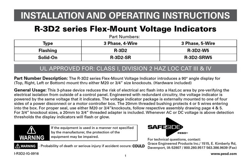 Safeside R-3D2 Series Installation and operating instructions
