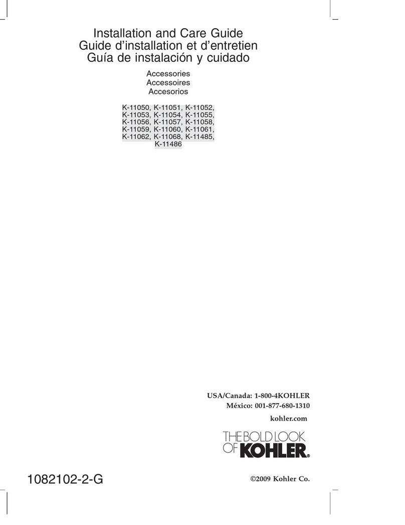 Kohler K-11050 Installation and care guide