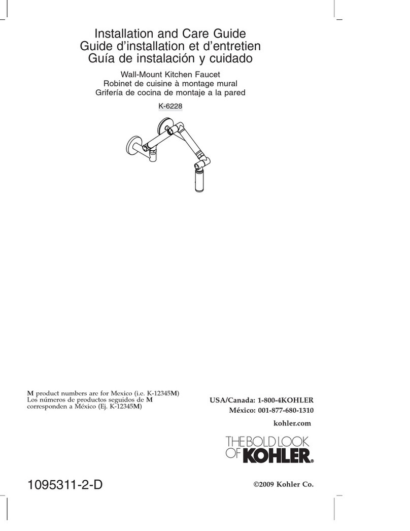 Kohler K-6228 Assembly instructions Kohler K-6228 Assembly instructions