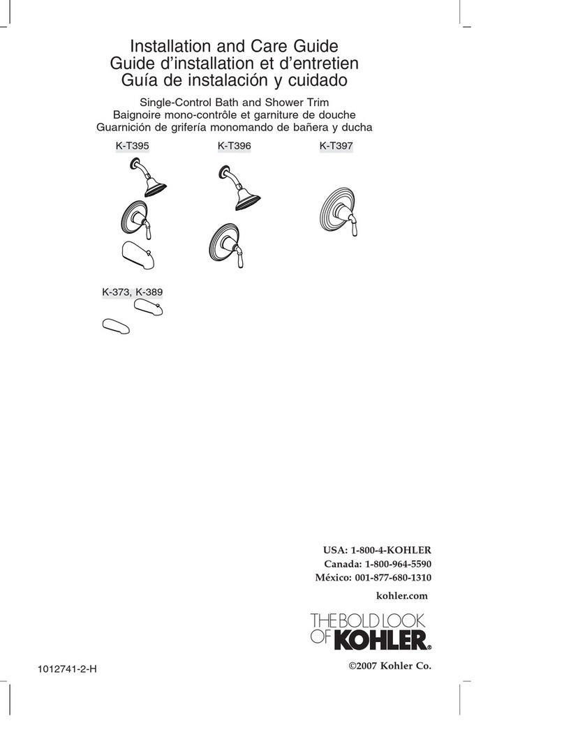 Kohler K-T395 Assembly instructions