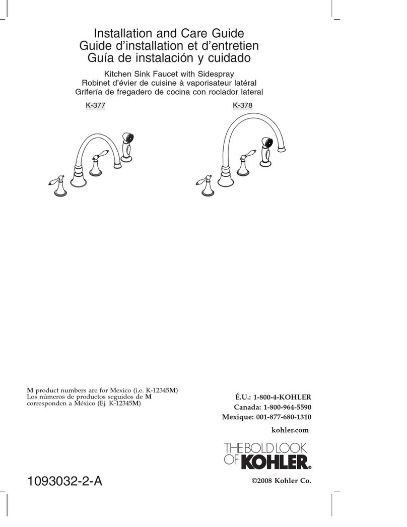 Kohler K-377 Assembly instructions