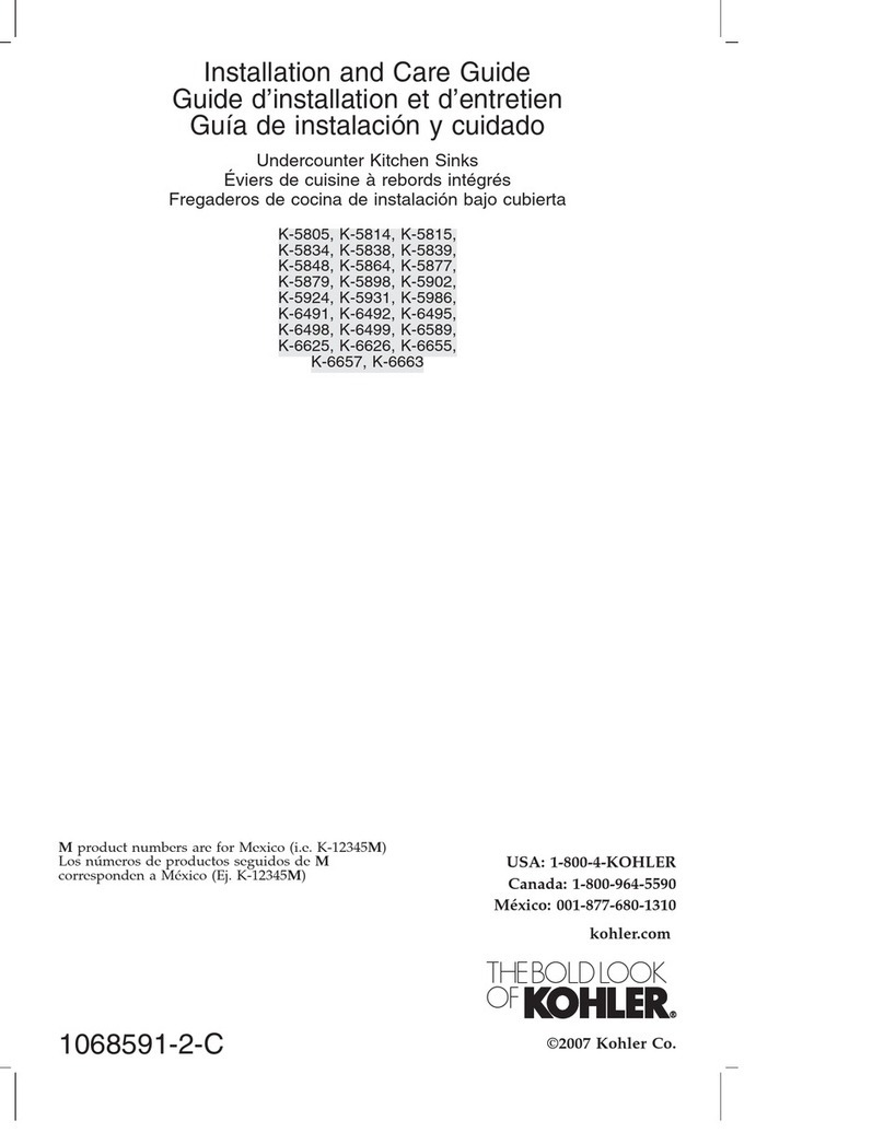 Kohler K-5805 Assembly instructions