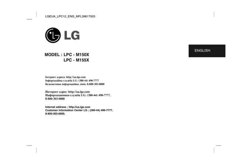 LG LPC-M155X User manual
