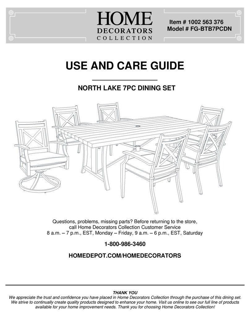 Home Decorators FG-BTB7PCDN Use and care guide Home Decorators FG-BTB7PCDN Use and care guide