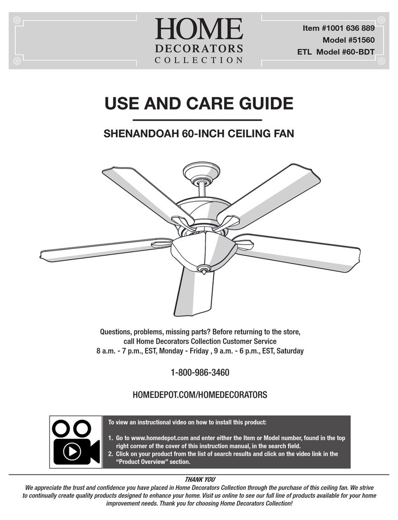 Home Decorators Collection 60-BDT Use and care guide