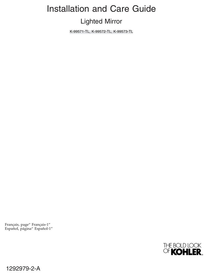 Kohler K-99571-TL Assembly instructions Kohler K-99571-TL Assembly instructions