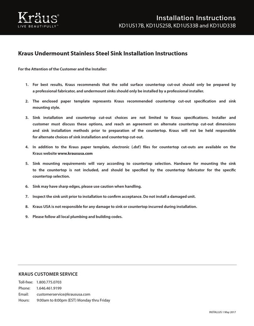 Kraus KD1US17B installation instructions