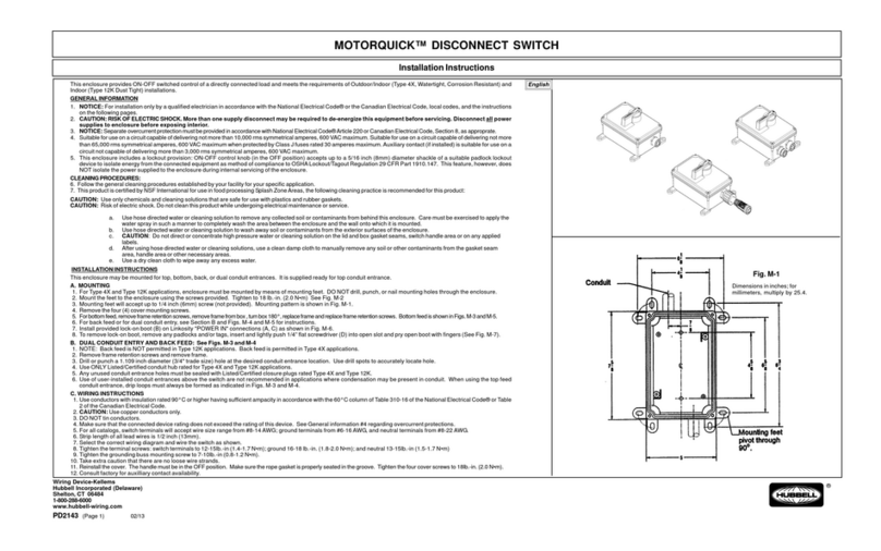 Hubbell MOTORQUICK User manual
