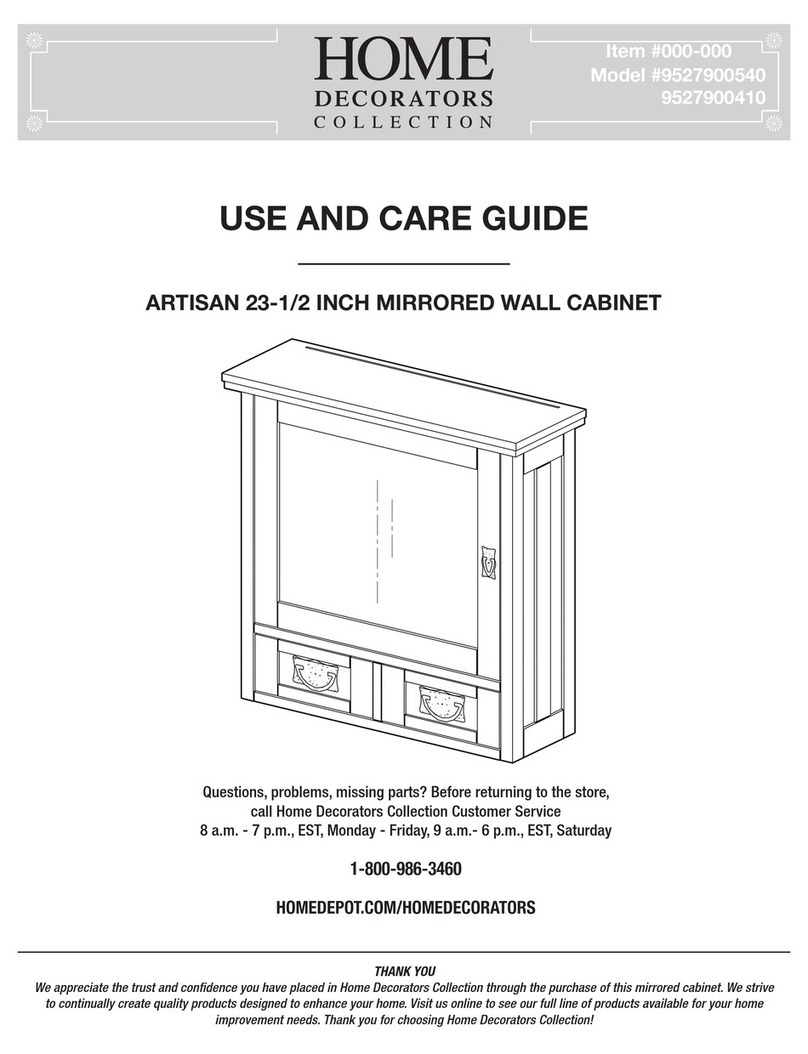 Home Decorators Collection 9527900540 Use and care guide