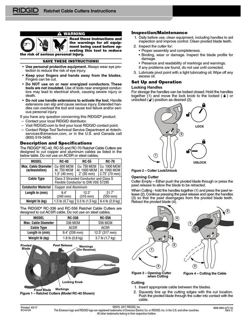 RIDGID RC-336 User manual