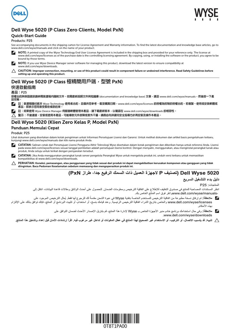 Dell Wyse 5020 P Series User manual