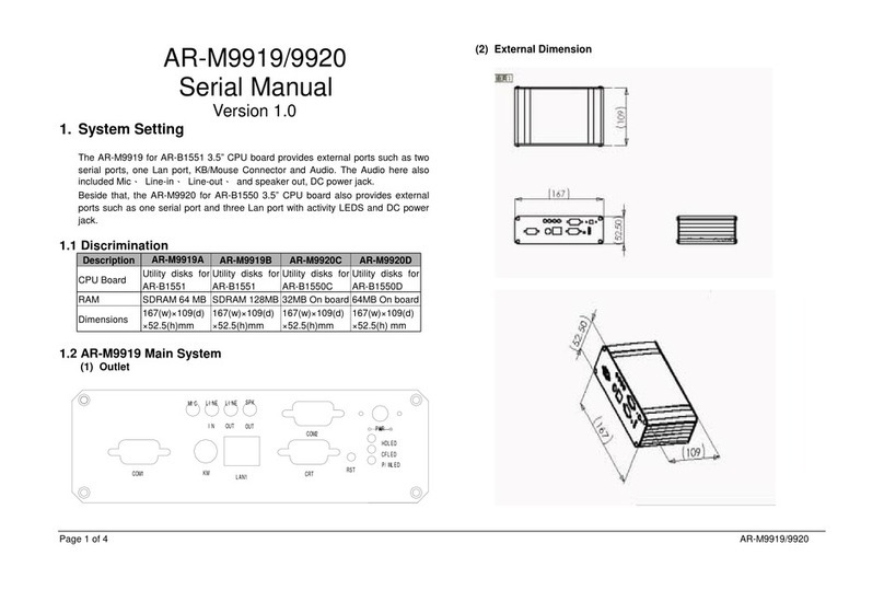 Acrosser Technology AR-M9919 Series User manual