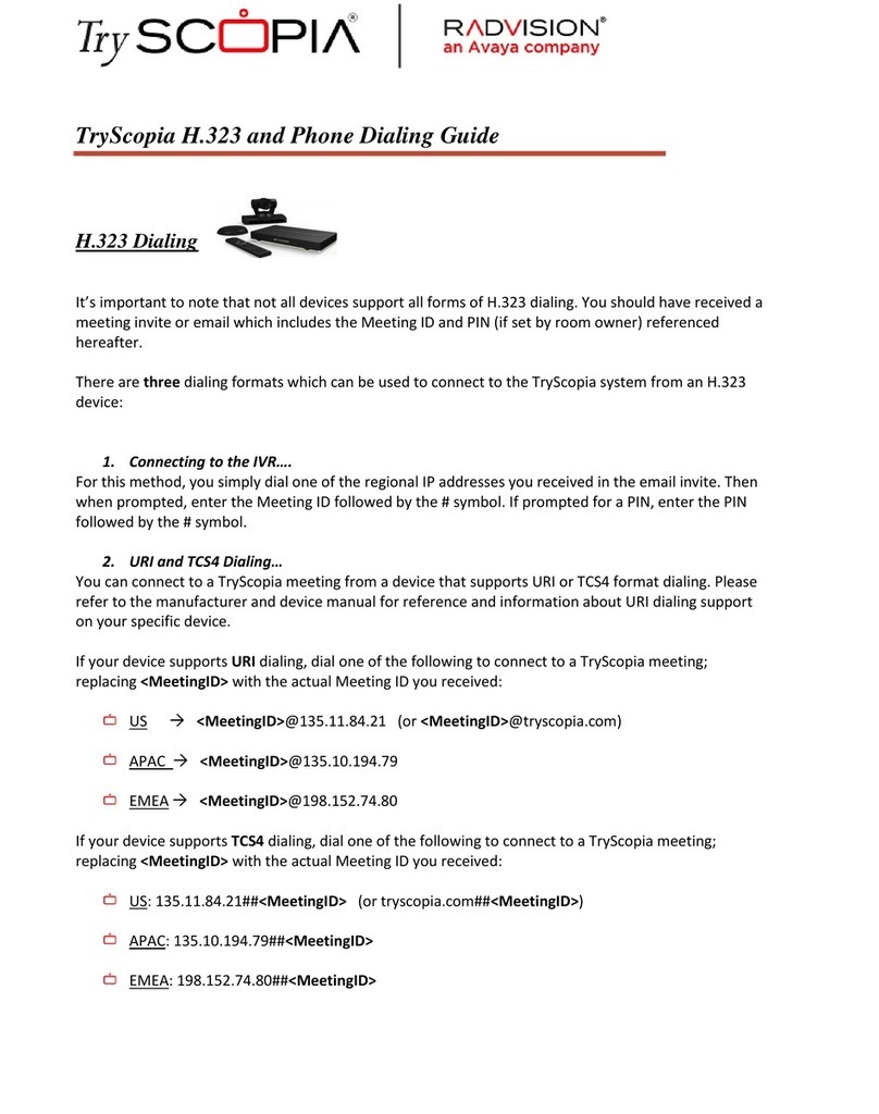 Avaya Radvision Scopia User manual